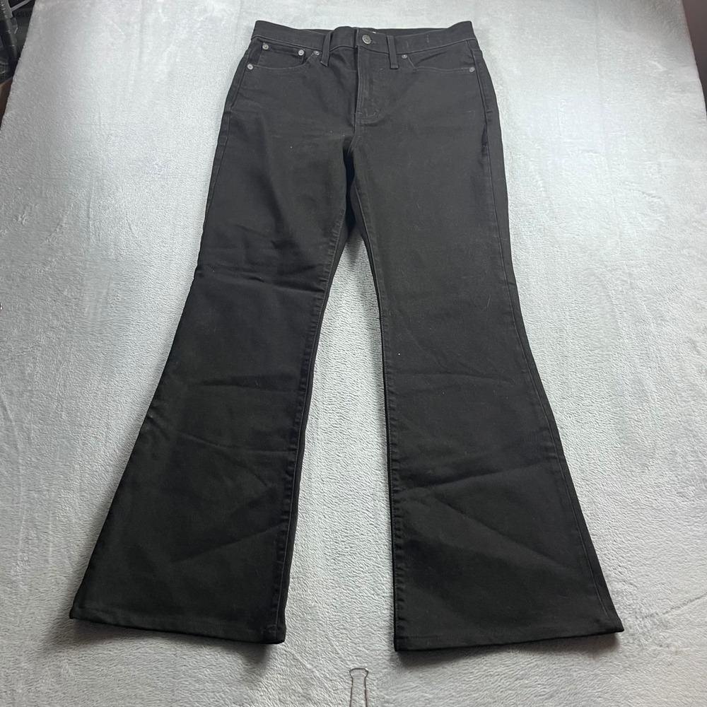 Madewell The Perfect Vintage Flare Jean Black High Rise Denim‎ Pants Size 29